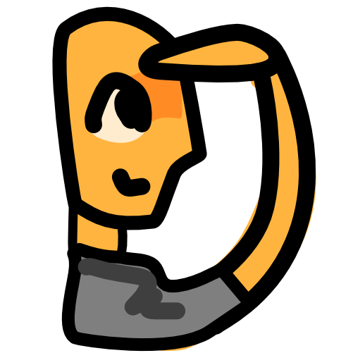 An image with black line art shows a yellow colored person with a grey shirt seen from the side with a hand above their eye. 